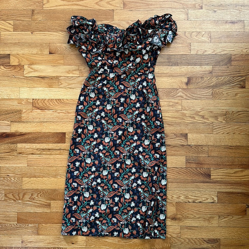 Anthropologie Let Me Be Floral Appliqué Dress